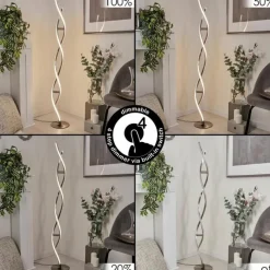 hofstein Lampadaire Wellington LED Acier inoxydable, 2 lumières