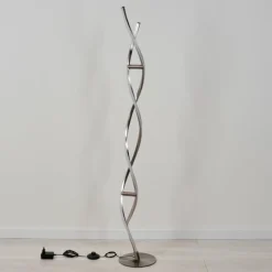 hofstein Lampadaire Wellington LED Acier inoxydable, 2 lumières