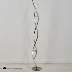 hofstein Lampadaire Wellington LED Acier inoxydable, 2 lumières