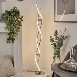 hofstein Lampadaire Wellington LED Acier inoxydable, 2 lumières