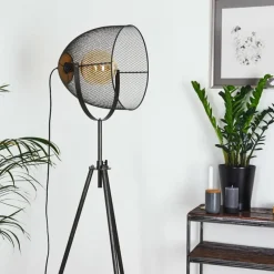 Lampes Vintages & Rétros-hofstein Lampadaire Wesa Nickel vieilli, 1 lumière