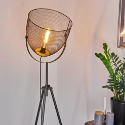 Lampes Vintages & Rétros-hofstein Lampadaire Wesa Nickel vieilli, 1 lumière