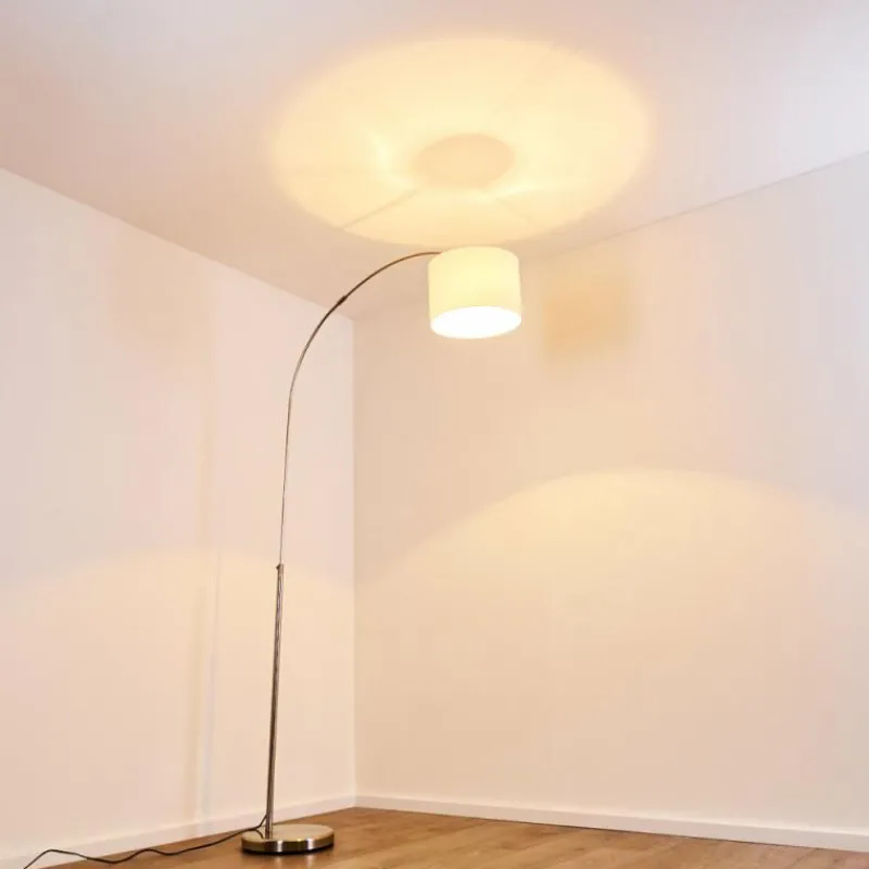 Lampes En Tissu-hofstein Lampadaire Wiby Nickel mat, 1 lumière