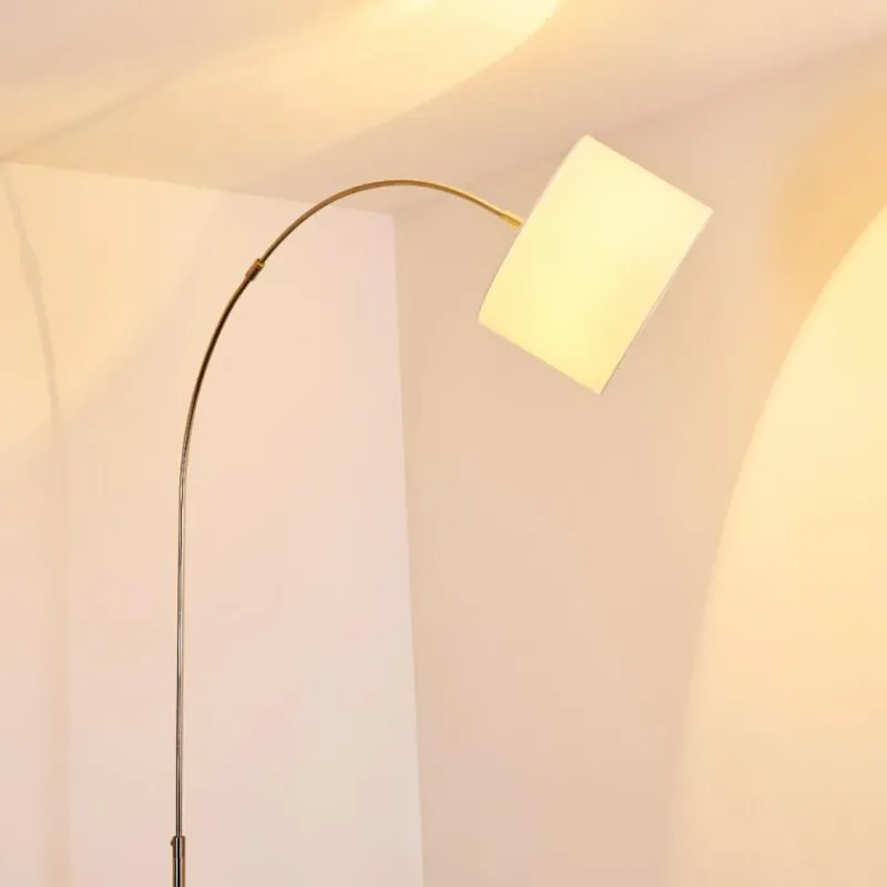 Lampes En Tissu-hofstein Lampadaire Wiby Nickel mat, 1 lumière