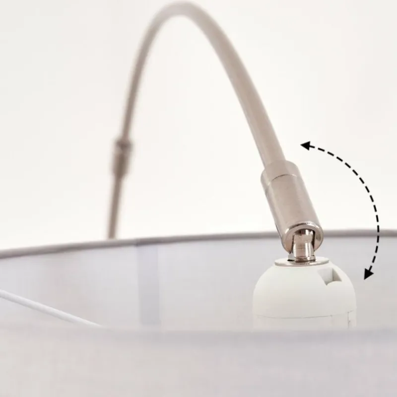 Lampes En Tissu-hofstein Lampadaire Wiby Nickel mat, 1 lumière