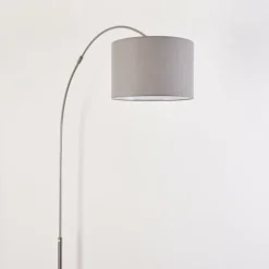 Lampes En Tissu-hofstein Lampadaire Wiby Nickel mat, 1 lumière