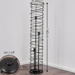 Lampes Vintages & Rétros-hofstein Lampadaire Woerden Noir, 3 lumières