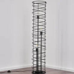 Lampes Vintages & Rétros-hofstein Lampadaire Woerden Noir, 3 lumières