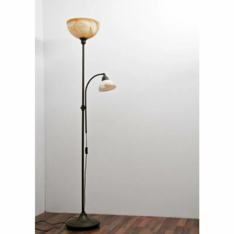 Luminaires Rustiques-Luminaires Wofi Lampadaire Wofi LACCHINO Brun, Brun foncé, Rouille, 2 lumières