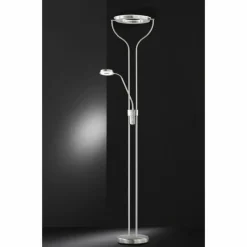 Luminaires Wofi Lampadaire Wofi REMY LED Nickel mat, 2 lumières* Lampadaires Et Lampes Sur Pied