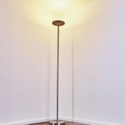 hofstein Lampadaire Wonsbek LED Nickel mat, 1 lumière