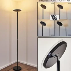 hofstein Lampadaire Wonsbek LED Noir, 1 lumière