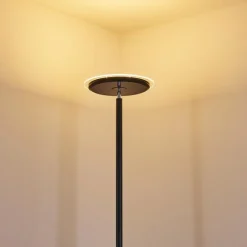hofstein Lampadaire Wonsbek LED Noir, 1 lumière