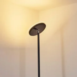 hofstein Lampadaire Wonsbek LED Noir, 1 lumière