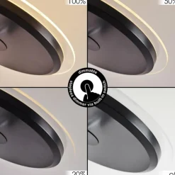 hofstein Lampadaire Wonsbek LED Noir, 2 lumières