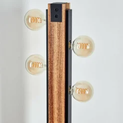 Luminaires Scandinaves-hofstein Lampadaire Yuma Écru, Noir, 4 lumières