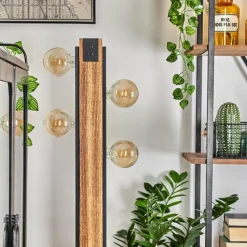 Luminaires Scandinaves-hofstein Lampadaire Yuma Écru, Noir, 4 lumières