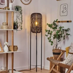 Luminaires Scandinaves-hofstein Lampadaire Zaracure Noir, 1 lumière