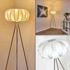 Luminaires Scandinaves-hofstein Lampadaire Zobus Nickel mat, 1 lumière