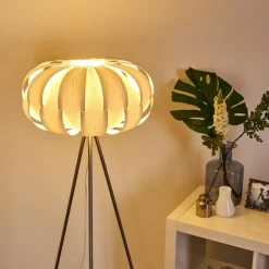 Luminaires Scandinaves-hofstein Lampadaire Zobus Nickel mat, 1 lumière