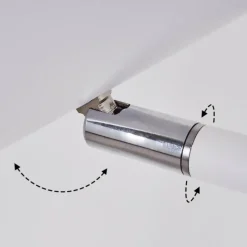 hofstein Lampadaire Zuoz Chrome, Blanc, 1 lumière