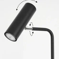 hofstein Lampadaire Zuoz Chrome, Noir, 1 lumière