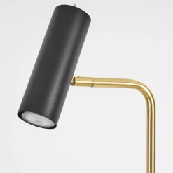 hofstein Lampadaire Zuoz Laiton, Noir, 1 lumière* Lampadaires Et Lampes Sur Pied