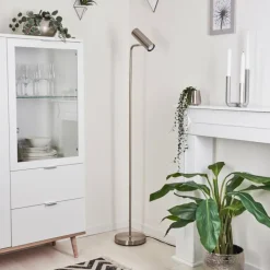 hofstein Lampadaire Zuoz Nickel mat, 1 lumière