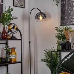 Suspension Verre Fumé-hofstein Lampe à arc Acey Noir, 1 lumière