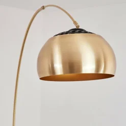 Lampes Art Déco-hofstein Lampe à arc Lourinha Laiton, Noir, 1 lumière