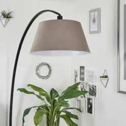 hofstein Lampe à arc Sagu Gris, Noir, 1 lumière