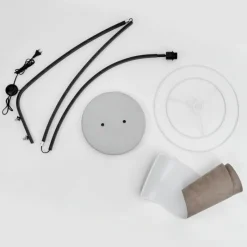 hofstein Lampe à arc Sagu Gris, Noir, 1 lumière