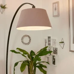 hofstein Lampe à arc Sagu Gris, Noir, 1 lumière