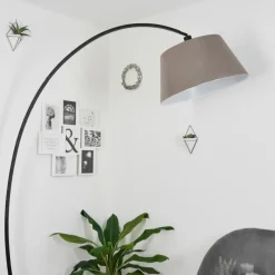 hofstein Lampe à arc Sagu Gris, Noir, 1 lumière