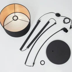 Lampes En Tissu-hofstein Lampe à arc Sayou Noir, 1 lumière