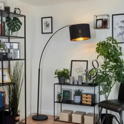 Lampes En Tissu-hofstein Lampe à arc Sayou Noir, 1 lumière