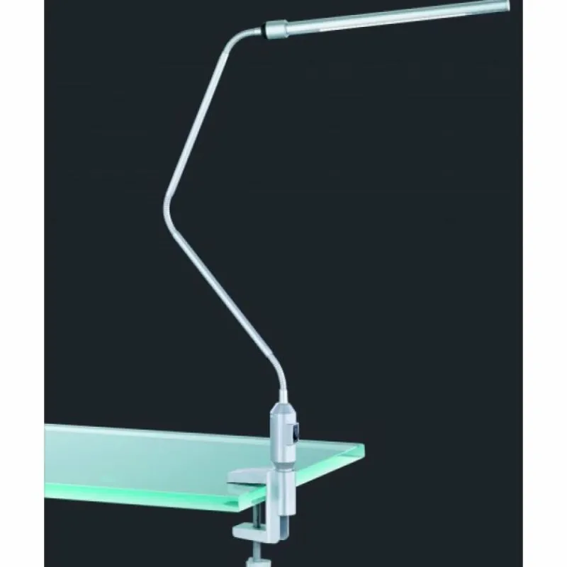 Lampes Industrielles-Luminaires Trio Lampe à clip Trio 5225 LED Acier inoxydable, Titane, 1 lumière