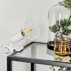 Lampes Industrielles-hofstein lampe â clipper Baripada Blanc, 1 lumière