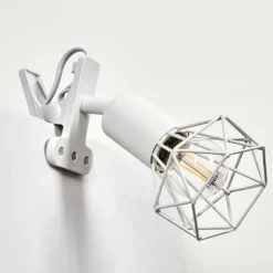 Lampes Industrielles-hofstein lampe â clipper Baripada Blanc, 1 lumière