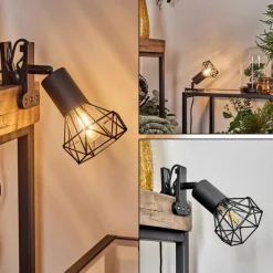 Lampes Industrielles-hofstein lampe â clipper Baripada Noir, 1 lumière