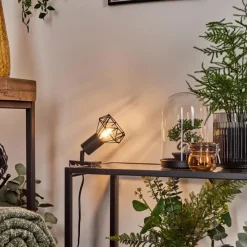 Lampes Industrielles-hofstein lampe â clipper Baripada Noir, 1 lumière