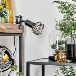 Lampes Industrielles-hofstein lampe â clipper Baripada Noir, 1 lumière
