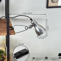 Lampes Industrielles-hofstein lampe â clipper Brienz Chrome, 1 lumière