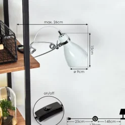 Lampes Industrielles-hofstein lampe â clipper Brienz Chrome, 1 lumière