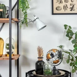 Lampes Industrielles-hofstein lampe â clipper Brienz Chrome, 1 lumière