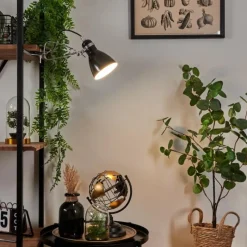 hofstein lampe â clipper Brienz Chrome, Noir, 1 lumière