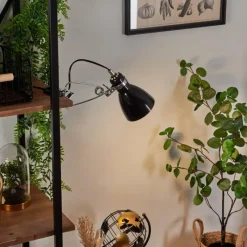 hofstein lampe â clipper Brienz Chrome, Noir, 1 lumière