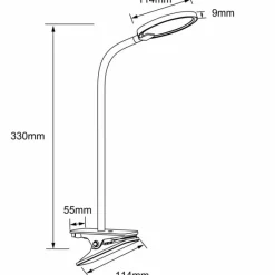 Luminaires Brilliant lampe â clipper Brilliant Ubin LED Blanc, 1 lumière* Éclairage Led