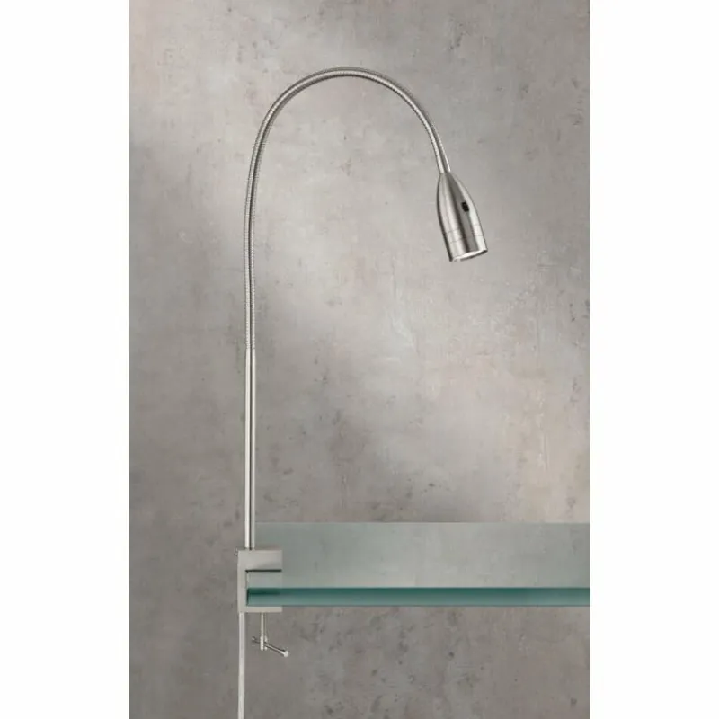 Luminaires Fischer & Honsel lampe â clipper Fischer & Honsel Sten LED Nickel mat, 1 lumière, Détecteur de mouvement* Éclairage Led