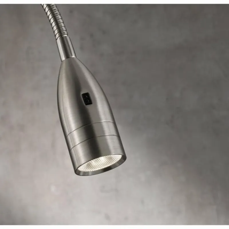 Luminaires Fischer & Honsel lampe â clipper Fischer & Honsel Sten LED Nickel mat, 1 lumière, Détecteur de mouvement* Éclairage Led